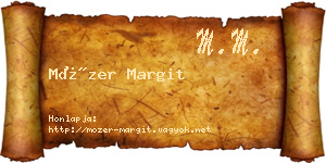 Mózer Margit névjegykártya